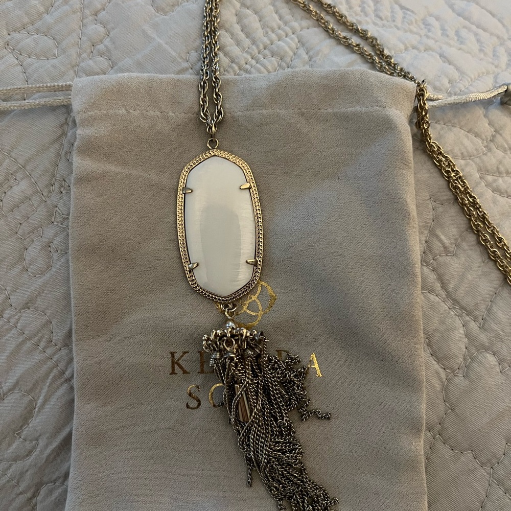 Kendra Scott Rayne necklace - gold and white